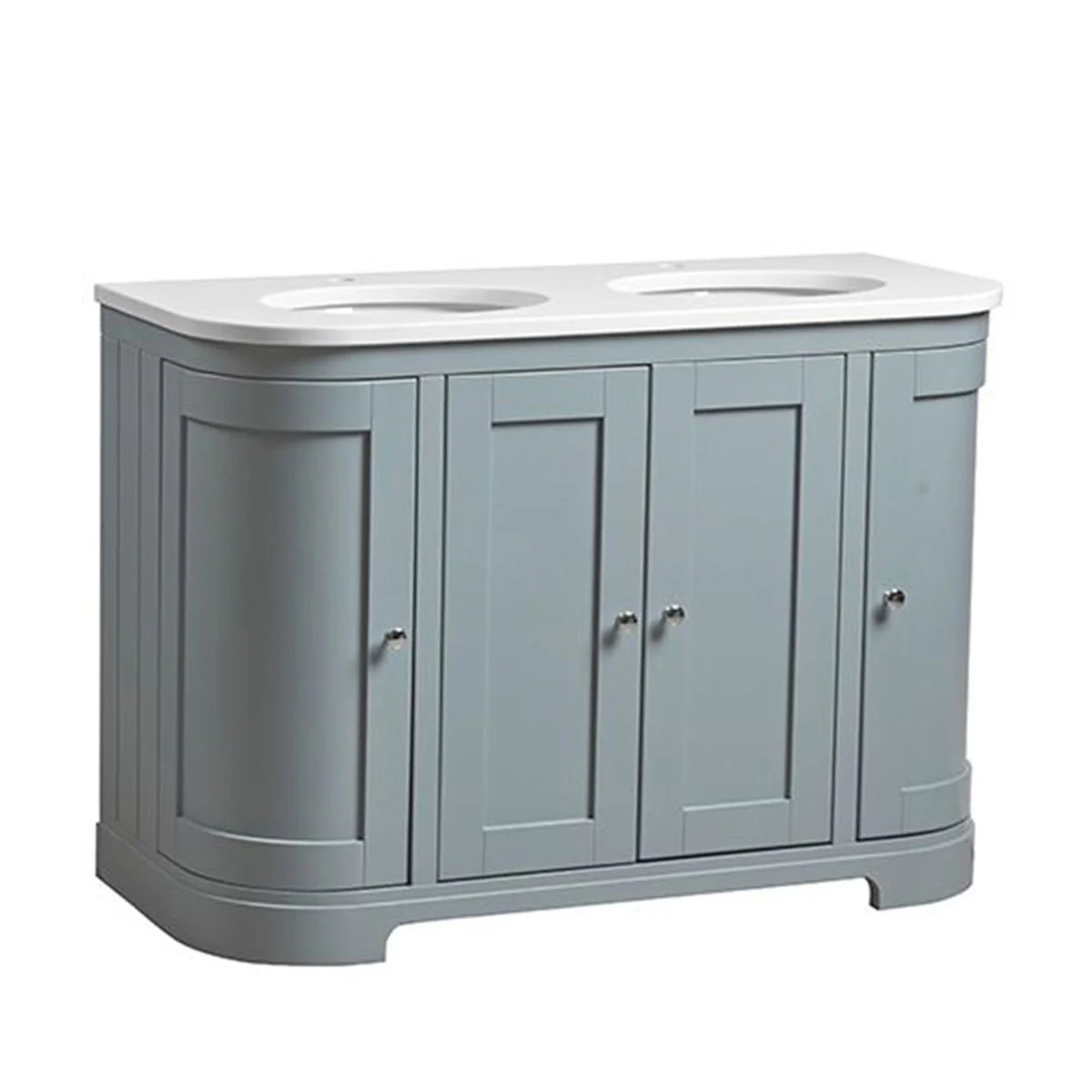 Lansdown 1200 Floorstanding Curved Vanity Unit With Worktop and Underslung Bowl - Image 3