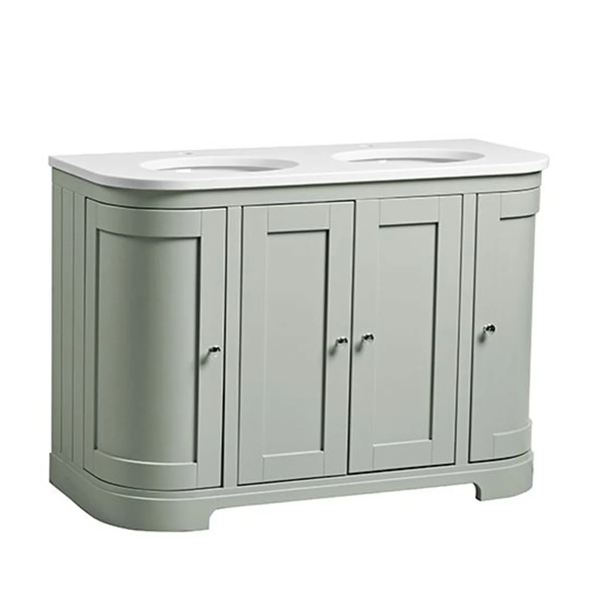Lansdown 1200 Floorstanding Curved Vanity Unit With Worktop and Underslung Bowl - Image 7
