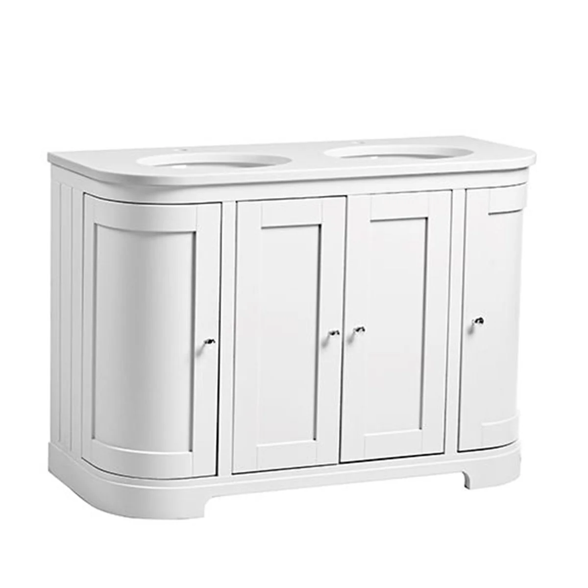 Lansdown 1200 Floorstanding Curved Vanity Unit With Worktop and Underslung Bowl - Image 6