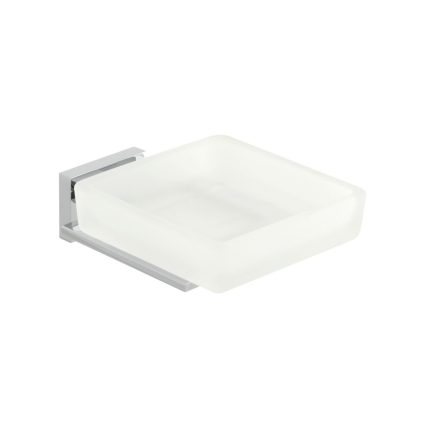 VADO Level Frosted Glass Soap Dish + Holder