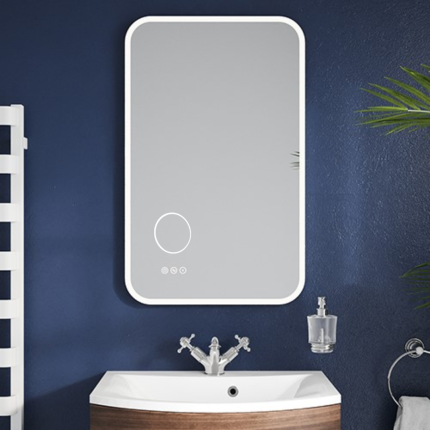 Crosswater Svelte Glow LED Illuminated Fog Free Mirror with Magnifier