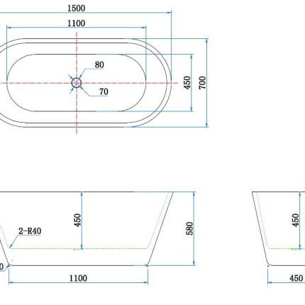 Alternative view of Malaga Double-Ended Bath 1500mm