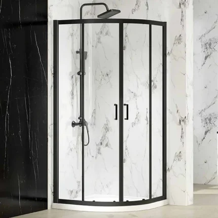 Merlyn Mbox Quadrant Double Sliding Shower Door - Matt Black