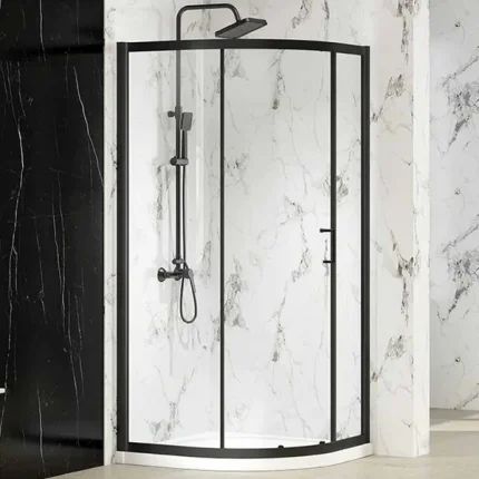 Merlyn Mbox Quadrant Sliding Shower Door - Matt Black