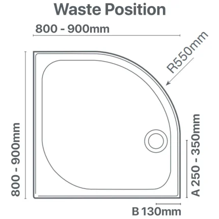 Alternative view of Merlyn Touchstone Slip Resistant Shower Tray - Quadrant