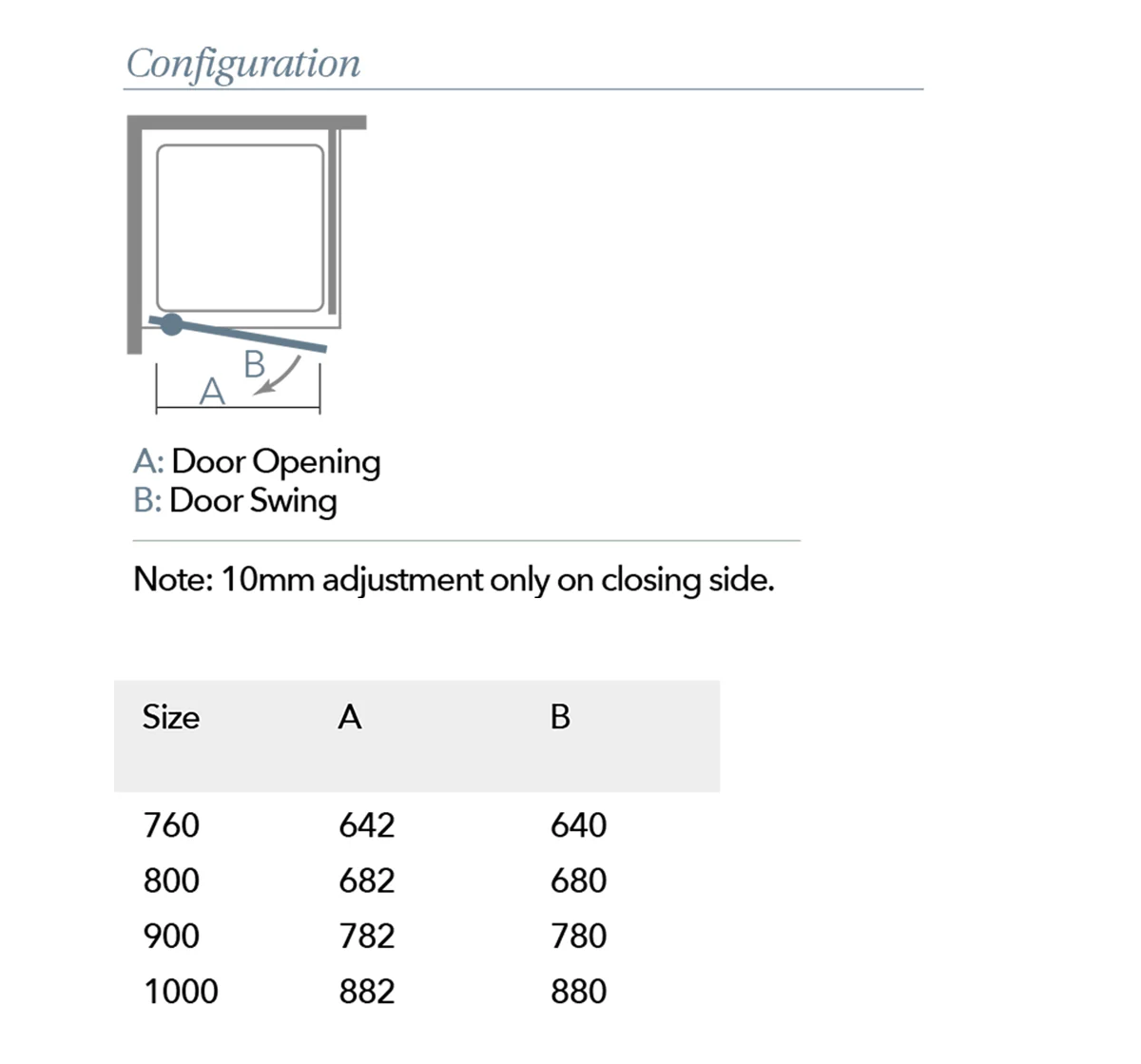 Merlyn 8 Series Frameless Pivot Shower Door With Side Panel - Image 4