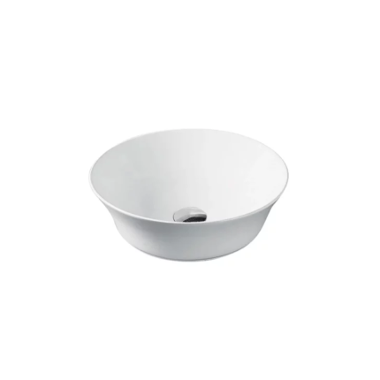 Riviera Countertop Round Basin - White