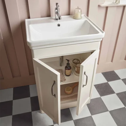 Alternative view of Marston Floorstanding Vanity Unit With Washbasin - Paper White