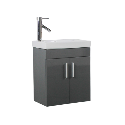 Tidy 460 Gloss Grey Wall Unit ​& Basin