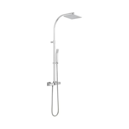 VADO Velo Exposed Adjustable Square Thermostatic Shower Column