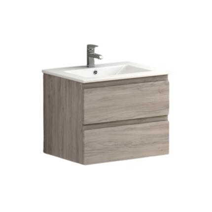 Viena Grey Ash 600 Wall Hung Unit & Basin