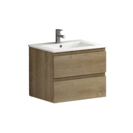 Viena Oak 600 Wall Hung Unit & Basin